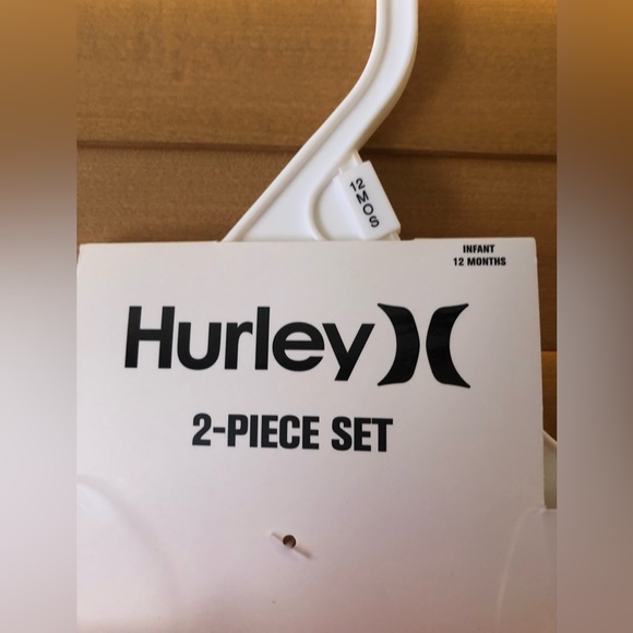 HURLEY BABY GIRL 2 PIECE SET PINK MERMAID 12 MONTHS/HEAD BAND NWT💖 - Picture 4 of 6